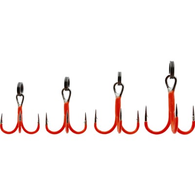 Westin Rigged Trout - Treble Hooks - Drilling UV Orange - #6 - 4 Stück