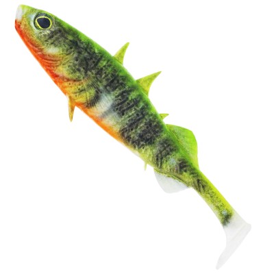 Westin Stanley the Stickleback Shadtail - Gummifisch Chartreuse Stickleback - 5,5cm - 1,5g - 4 Stück