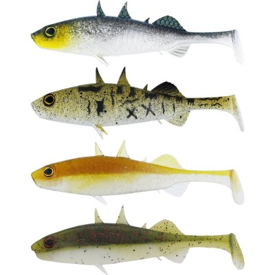 Westin Stanley the Stickleback Shadtail - Gummifisch Clear Water Mix 9 - 5,5cm - 1,5g - 4 Stück