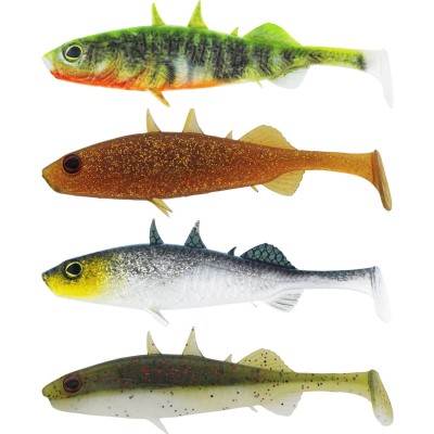 Westin Stanley the Stickleback Shadtail - Gummifisch Dark Water Mix 9 - 5,5cm - 1,5g - 4 Stück