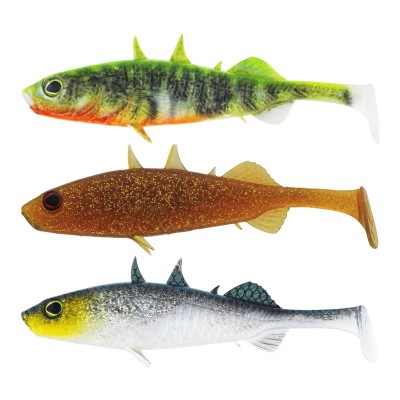 Westin Stanley the Stickleback Shadtail - Gummifisch Dark Water Mix 10 - 7,5cm - 4g - 3 Stück