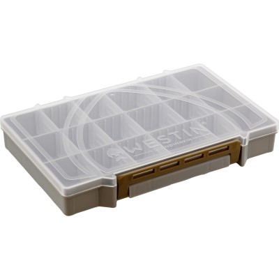 Westin W3 Tackle Box I Grey/Clear - 20.5x14.5x3cm - Size 4 - 1 Stück
