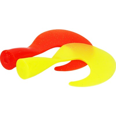 Westin Swim Tail Spare Curltail - Ersatzschwanz Fluo. Orange/Fluo. Yellow - 9cm - 8g - 2 Stück