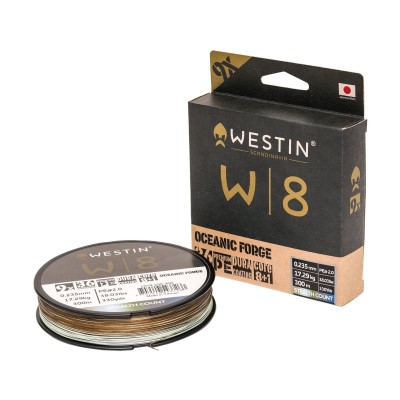 Westin W8 9-Braid Oceanic Forge - Geflochtene Schnur Stealth Count - 0.260mm - 20.37kg - 300m