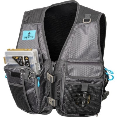 Westin W4 HD Fishing Vest - Weste Titanium Grey - One Size - 1 Stück