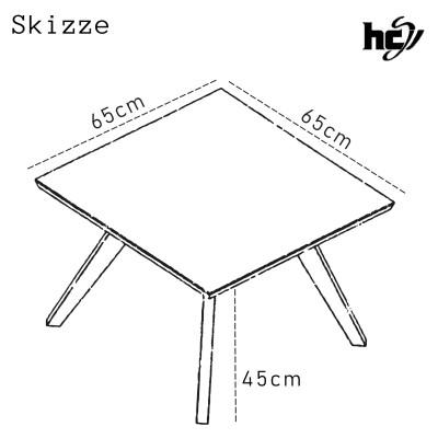 Couchtisch eckig 0326-B - schwarz