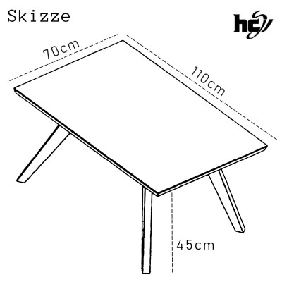 Couchtisch rechteckig 0328-C - creme