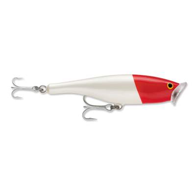 Rapala Skitter Pop Saltwater 12cm Red Head (RH) Popper 40g, Top Water, 1 Stück