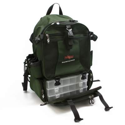 Iron Claw Backpacker Angelrucksack mit 3 Boxen - 29x20,5x42cm