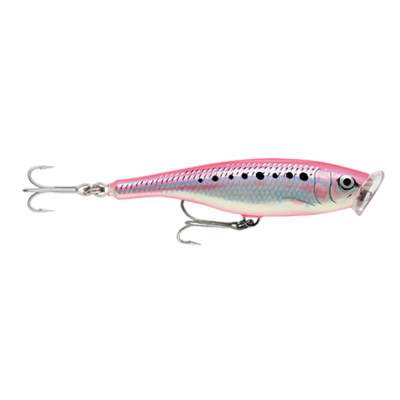 Rapala Skitter Pop Saltwater 12cm Hot Pink (HP) Popper 40g, Top Water, 1 Stück