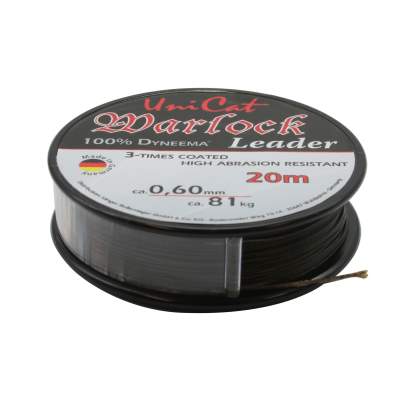 UniCat Warlock Leader 20m 0,60mm, 81kg, Waller Vorfachschnur, 100% Dyneema
