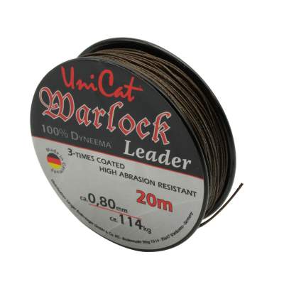 UniCat Warlock Leader 20m 0,80mm, 114kg, Waller Vorfachschnur, 100% Dyneema