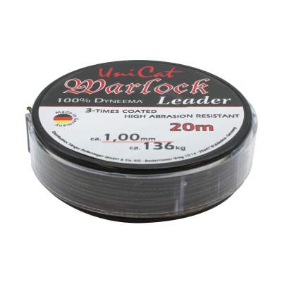 UniCat Warlock Leader 20m 1,00mm, 136kg, Waller Vorfachschnur, 100% Dyneema