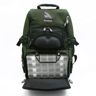 Iron Claw Packer Angelrucksack inkl. 4 Boxen - 33x20x45cm