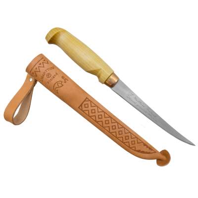 Marttiini Filleting Knife Classic 6'', 15,5 cm / 27,5 cm mit Holzgriff und Lederscheide