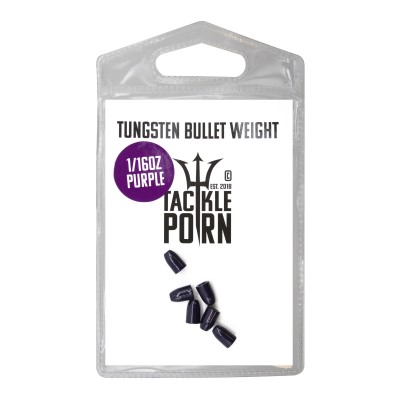 Tackle Porn Tungsten Bullet Weight Purple, 1/16oz - 1,8g - purple - 6Stück