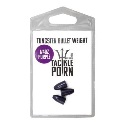 Tackle Porn Tungsten Bullet Weight Purple, 1/4oz - 7g - purple - 3Stück