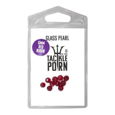 Tackle Porn Glass Pearl, red - 10Stück