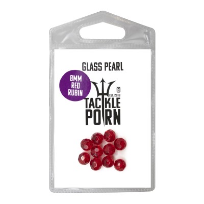 Tackle Porn Glass Pearl, red - 10Stück