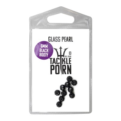 Tackle Porn Glass Pearl Glasperlen black - 10Stück