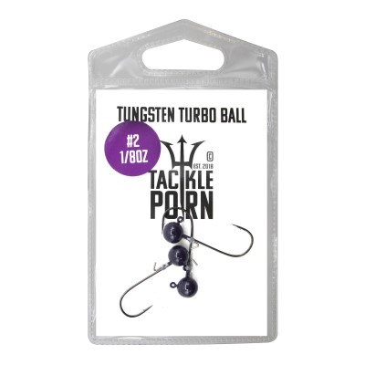 Tackle Porn Tungsten Turbo Ball Jigkopf 1/8oz - 3Stück