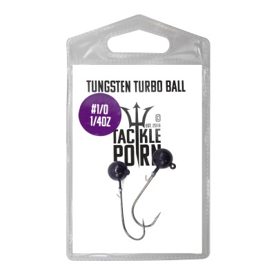 Tackle Porn Tungsten Turbo Ball Jigkopf 1/4oz - 2Stück