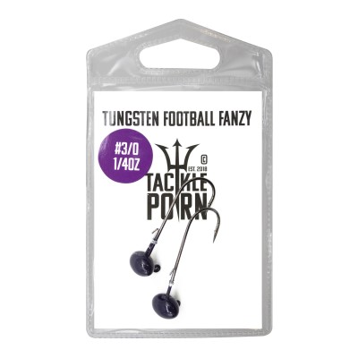 Tackle Porn Tungsten Football Fanzy Jigkopf 1/4oz - 2Stück