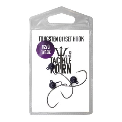 Tackle Porn Tungsten Weighted Offset Hook Finesse Jig 1/8oz - 3Stück