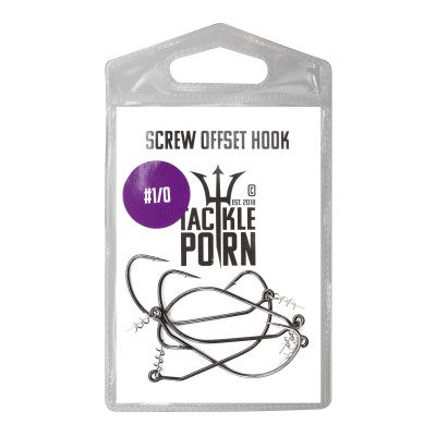 Tackle Porn Shallow Screw Hook Offset-Hook 5Stück