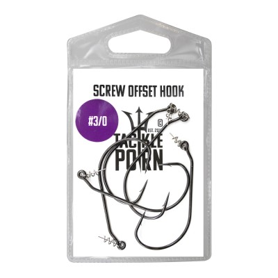 Tackle Porn Shallow Screw Hook Offset-Hook 5Stück