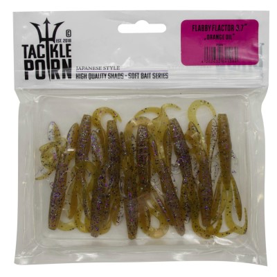 Tackle Porn Flabby Flactor Creature Bait 9,5 cm - 5g - 10 Stück - Orange Oil