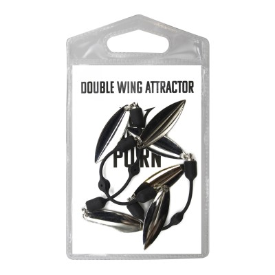 Tackle Porn Double Wing Attractor, silver - 3Stück