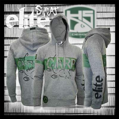 Hotspot Design Hoodie Sweatshirt Carpfishing Elite Gr. L grey - Gr.L - 1Stück