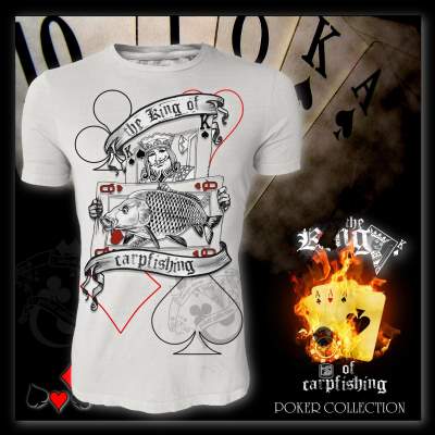 Hotspot Design T-Shirt The King of Carpfishing Gr. XXL grey - Gr.XXL - 1Stück