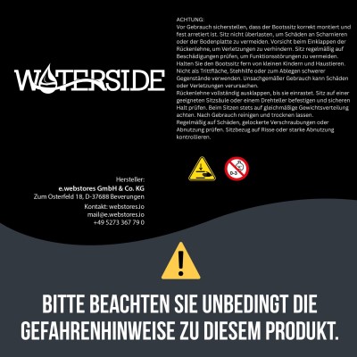 Waterside Captain Deluxe Bootssitz rot/weiß