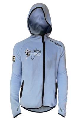 Hotspot Design Polar Fleece Jacke Go Fishing Gr. M sky blue - Gr.M - 1Stück