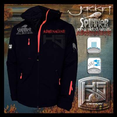 Hotspot Design Jacke Spinner Adrenaline Gr. XXL, black - Gr.XXL - 1Stück