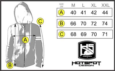 Hotspot Design Zipper Hoodie Sweatshirt Gr. M black - Gr.M - 1Stück