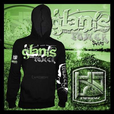 Hotspot Design Sweatshirt Waller Glanis Pure Power Gr. M, black - Gr.M - 1Stück