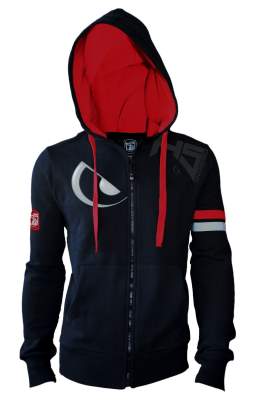 Hotspot Design Zipper Hoodie Sweatshirt Gr. L black - Gr.L - 1Stück