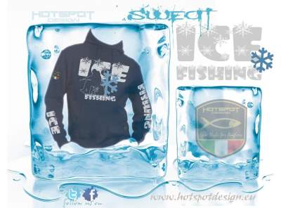 Hotspot Design Hoodie Sweatshirt Ice Fishing Gr. M, blue navy - Gr.M - 1Stück