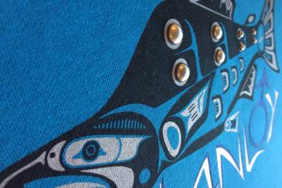 Hotspot Design Hoodie Sweatshirt Salmon Manly Gr. M, sky blue - Gr.M - 1Stück