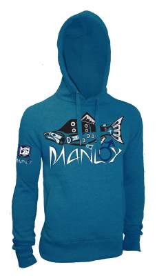 Hotspot Design Hoodie Sweatshirt Salmon Manly Gr. M sky blue - Gr.M - 1Stück