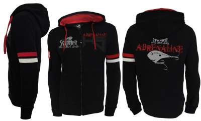 Hotspot Design Zipper Hoodie Sweatshirt Adrenaline Gr. XL black - Gr.XL - 1Stück