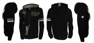 Hotspot Design Zipper Hoodie Sweatshirt Surf Casting Gr. XL, black - Gr.XL - 1Stück