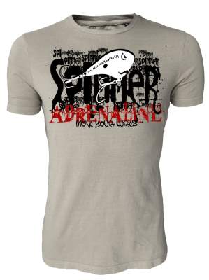 Hotspot Design T-Shirt Spinner Adrenaline Gr. L grey - Gr.L - 1Stück