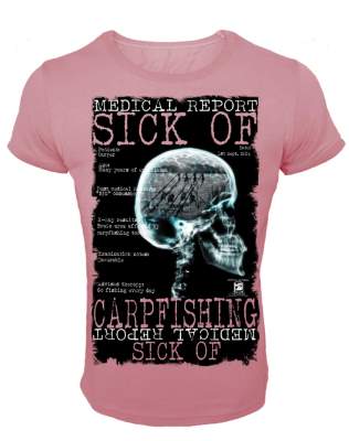 Hotspot Design T-Shirt Sick of Carpfishing Gr. XL, rose quartz - Gr.XL - 1Stück