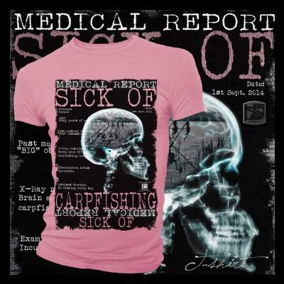 Hotspot Design T-Shirt Sick of Carpfishing Gr. L rose quartz - Gr.L - 1Stück