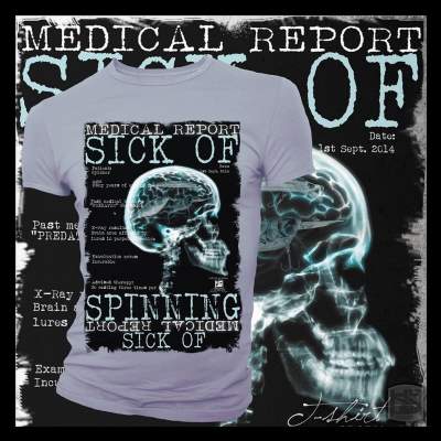 Hotspot Design T-Shirt Sick of Spinning Gr. XL dark grey - Gr.XL - 1Stück