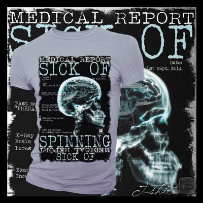 Hotspot Design T-Shirt Sick of Spinning Gr. L, dark grey - Gr.L - 1Stück